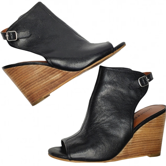 Lucky Brand Shoes - Lucky Brand 'Risza' Open Toe Wedge Bootie